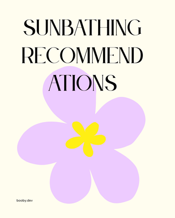 Sunbathing recommendations