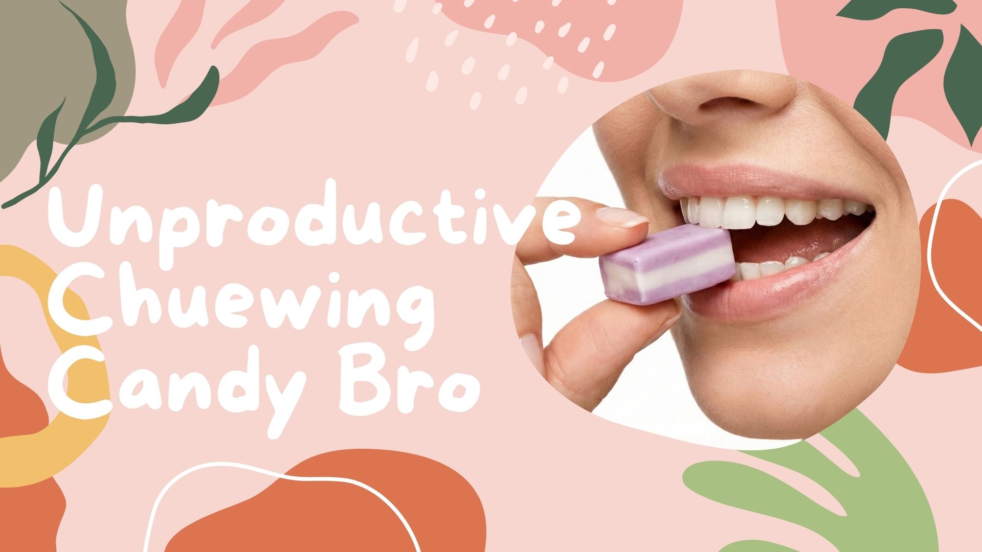 Chewing candy close-up